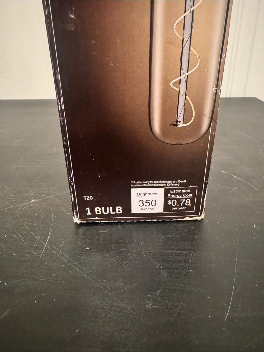GE Vintage Style 40 Watt LED T20 Light Bulb Warm Candle Clear Medium Base 40w 8”